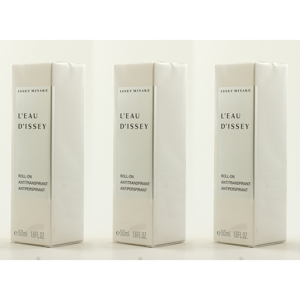 3x Issey Miyake L'Eau d'Issey pour Femme deodorant roll-on 50ml