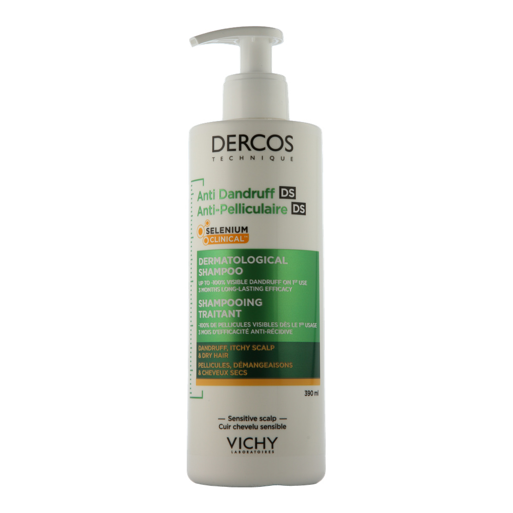 Vichy Dercos Anti-Dandruff Dermatological Shampoo Dry Hair 390Ml-image