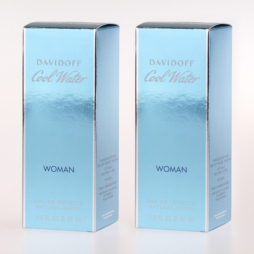 2x Davidoff Cool Water Woman EDT 50ml
